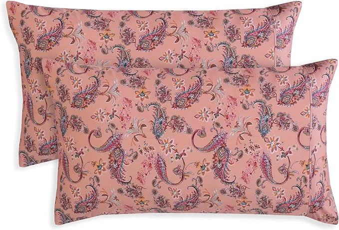 Smooth Elegant Comfort Paisley Pattern Pillowcase 1500 Premium Hotel Quality Easy-to-Use