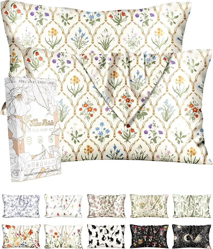 Clean Miss Adola 2 Pack Silk Pillowcase Detailed