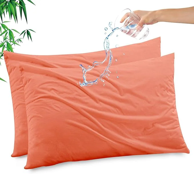 Unique Gogreen Bamboo Rayon Waterproof Pillow Protector Breathable Pillow Cover Modern