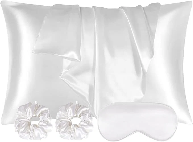 Top-Quality AUAUY 2 Pack Satin Silk Pillowcase 15.75×31.50inches Silk Pillowcases Fashionable