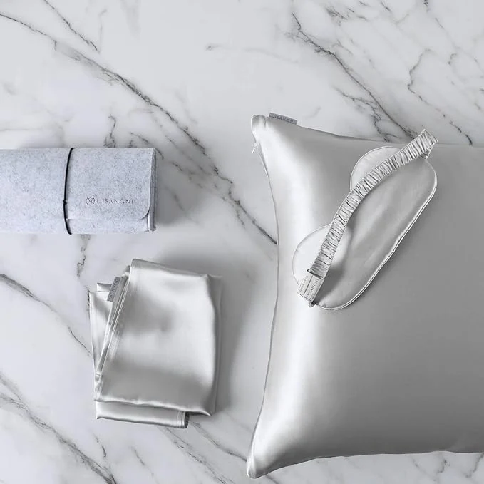 Authentic DISANGNI Silk Indulgence Set Premium 22 Momme Mulberry Silk Pillowcase Eye Exceptional