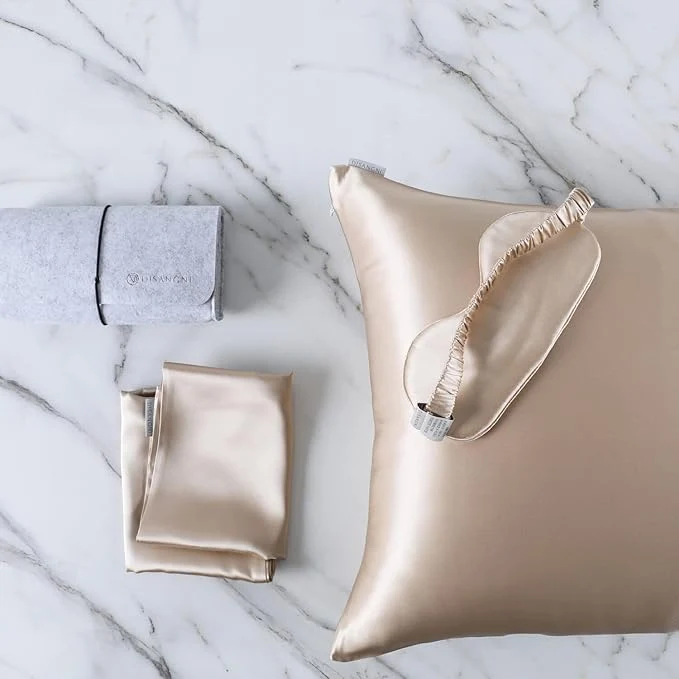 Premium Material DISANGNI Silk Indulgence Set Premium 22 Momme Mulberry Silk Pillowcase Eye Efficient