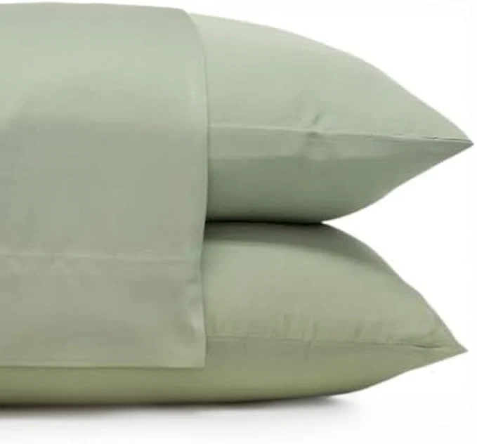 High-Performance Cariloha Classic 2-Piece Twill Pillowcase Set Sage King Viscose Material Carefully Designed