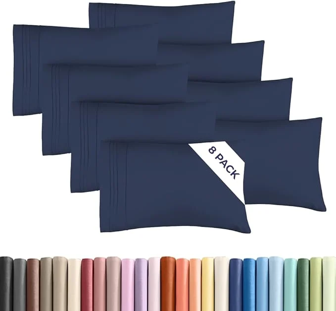 World-Class Standard Pillow Cases Set of 8 Healthy