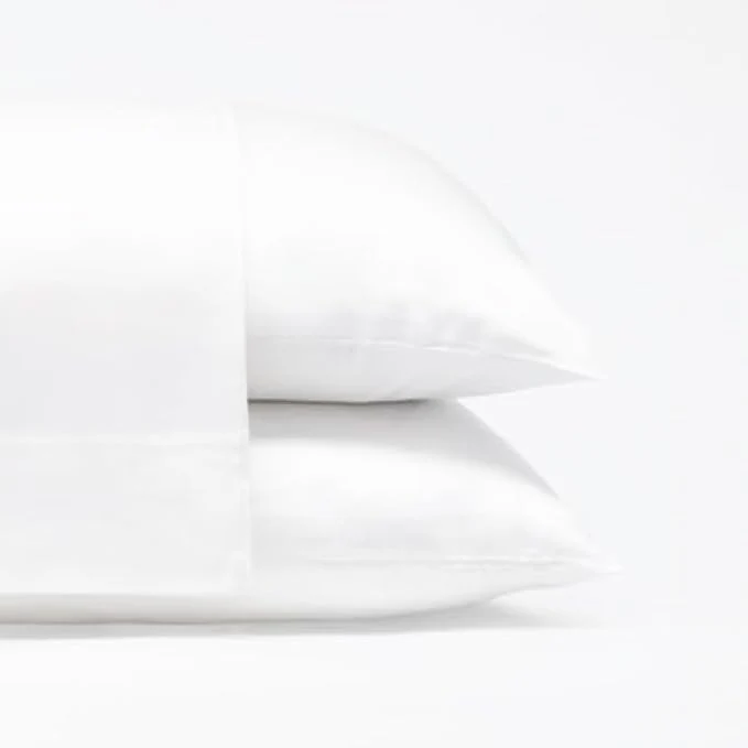 Modern Cariloha Classic 2-Piece Twill Pillowcase Set White King Viscose Material Effective