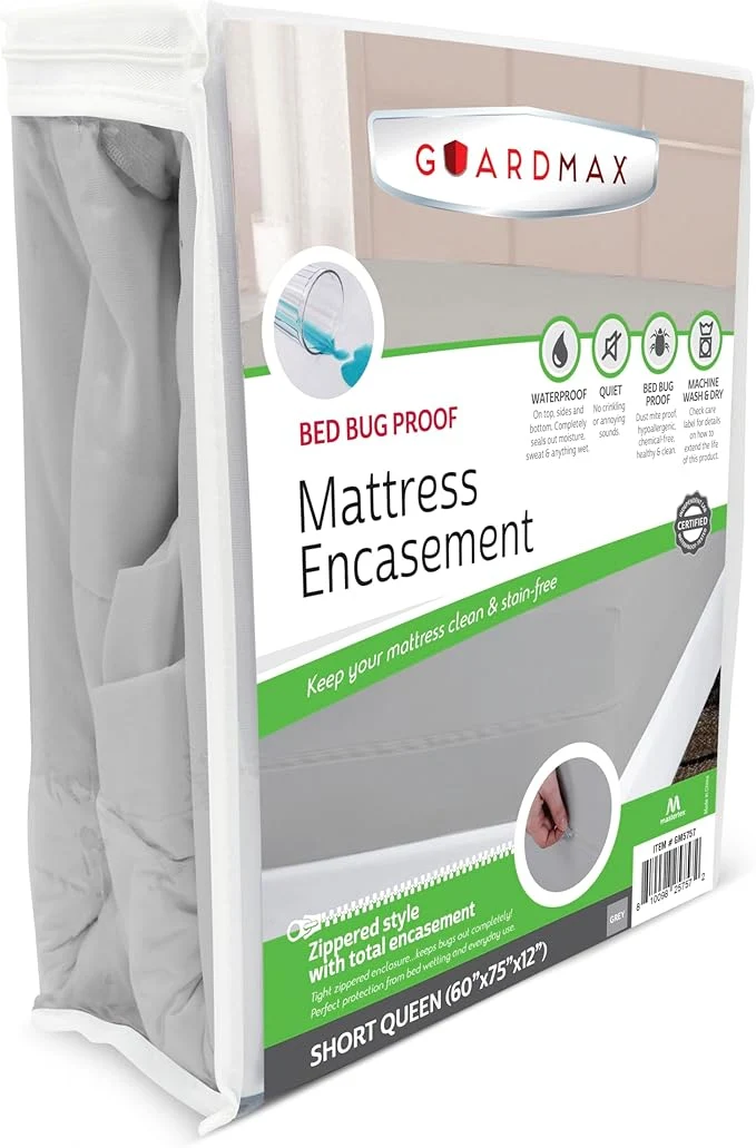 Environmentally Friendly Guardmax Jersey Knitted Short Queen Zippered Mattress Encasement Original Design