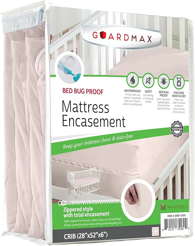 Elite Guardmax Jersey Knitted Crib Size Zippered Mattress Encasement Expertly Made