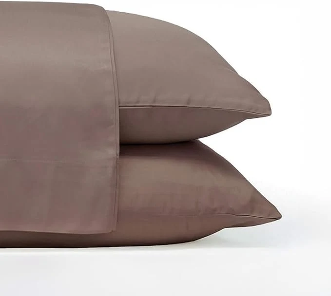 Comfortable Cariloha Classic 2-Piece Twill Pillowcase Set Beach Linen King Viscose Fast