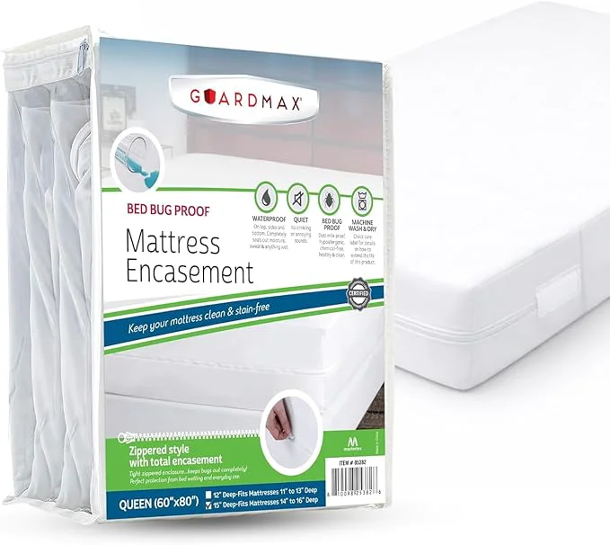 Superior Guardmax Jersey Knitted Queen Zippered Mattress Encasement Recyclable