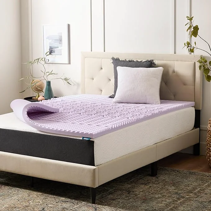 First-Class LUCID Lavender Infused 2 Inch Memory Foam Mattress Topper Selected