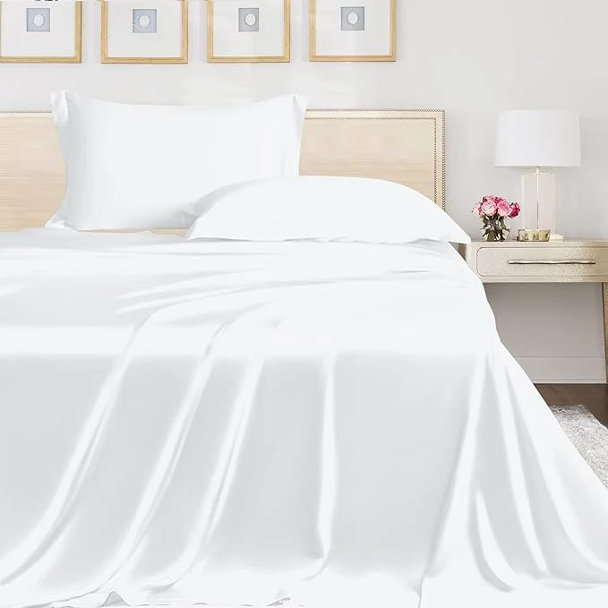Trusted LINENWALAS Flat Sheet Only Rayon Derived from Bamboo Top Sheet Hotel Luxury Soft