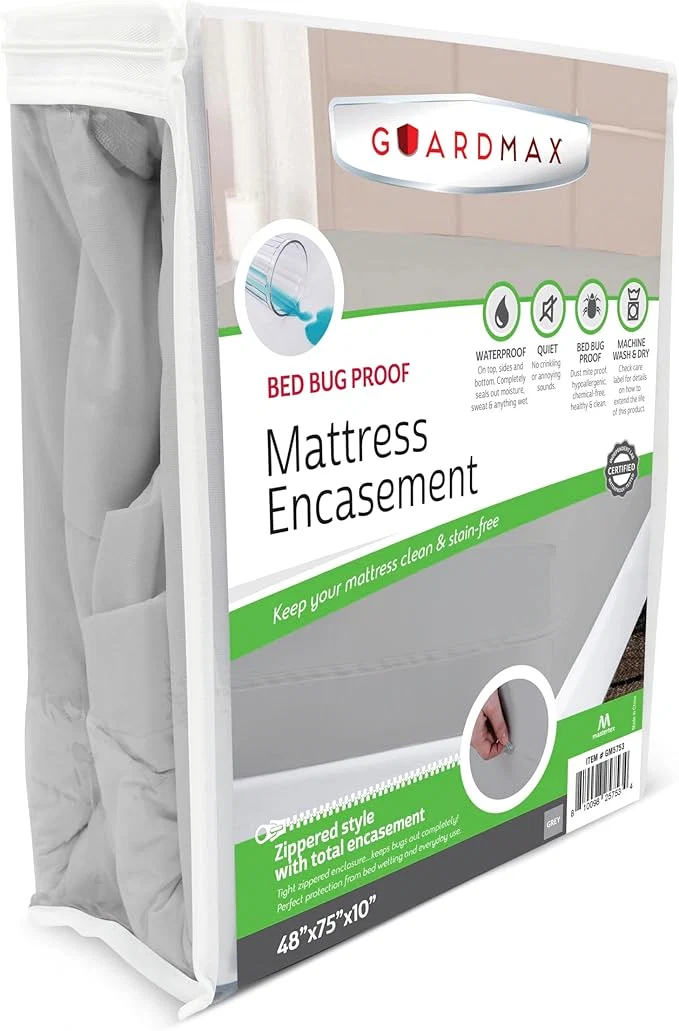 Trendy Guardmax Jersey Knitted RV Size Zippered Mattress Encasement Organic