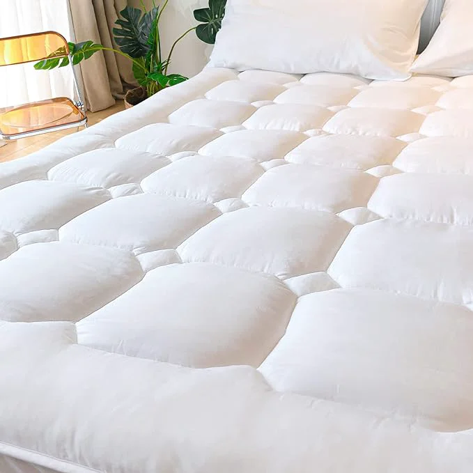 Top-Quality UNILIBRA Full Size Mattress Pad Cooling Rayon from Bamboo Quilted Fitted Original Design