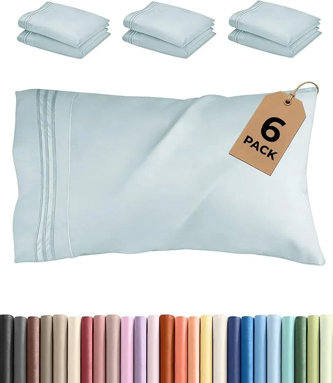 Clean King Pillow Cases Set of 6 Safe