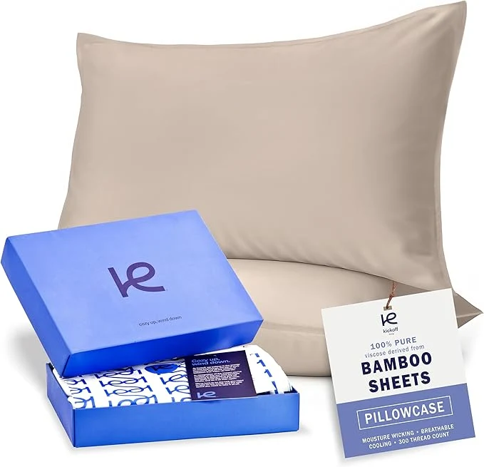 Kickoff Viscose Bamboo Pillowcase Organic Hidden Zippered Viscose Bamboo Recyclable