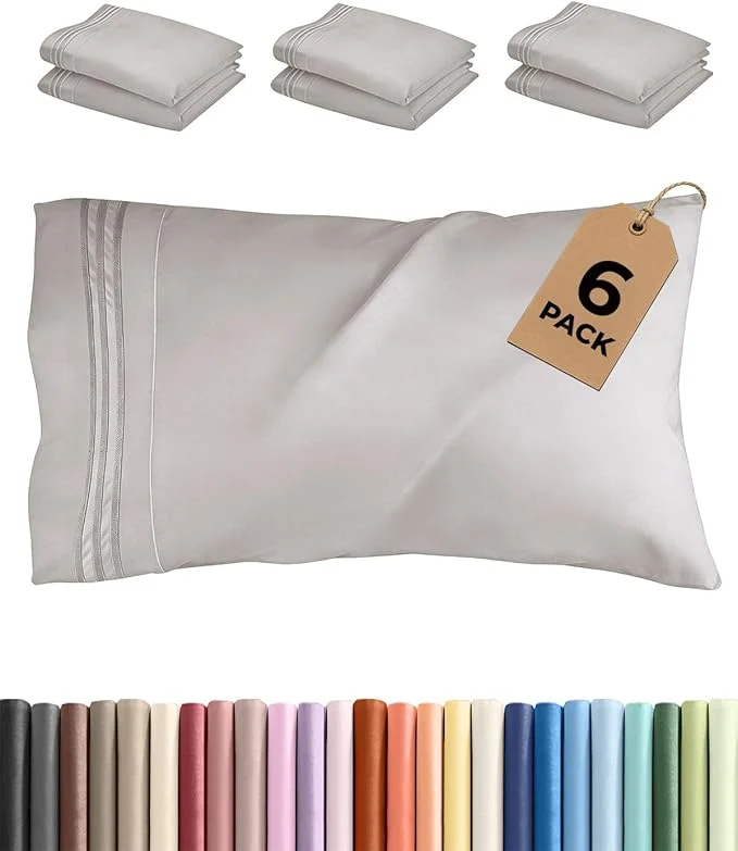 Reliable Standard Pillow Cases Set of 6 Soft
