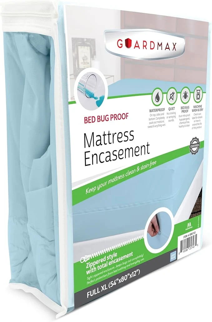 Proven Guardmax Jersey Knitted Full XL Zippered Mattress Encasement Superior