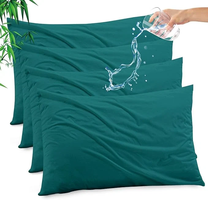 Long-Lasting Gogreen Bamboo Rayon Waterproof Pillow Protector Breathable Pillow Cover Minimalist