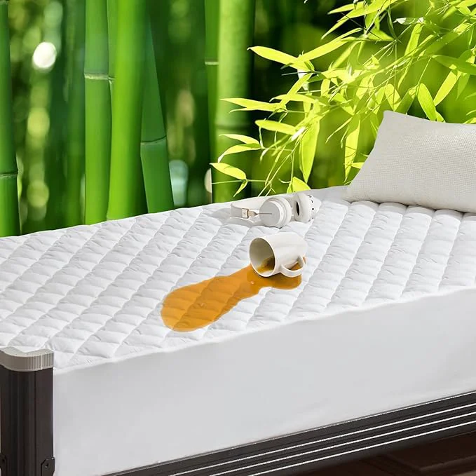 Original UNILIBRA Twin XL Mattress Pad Waterproof Rayon Made from Bamboo Fitted Deep Original Design