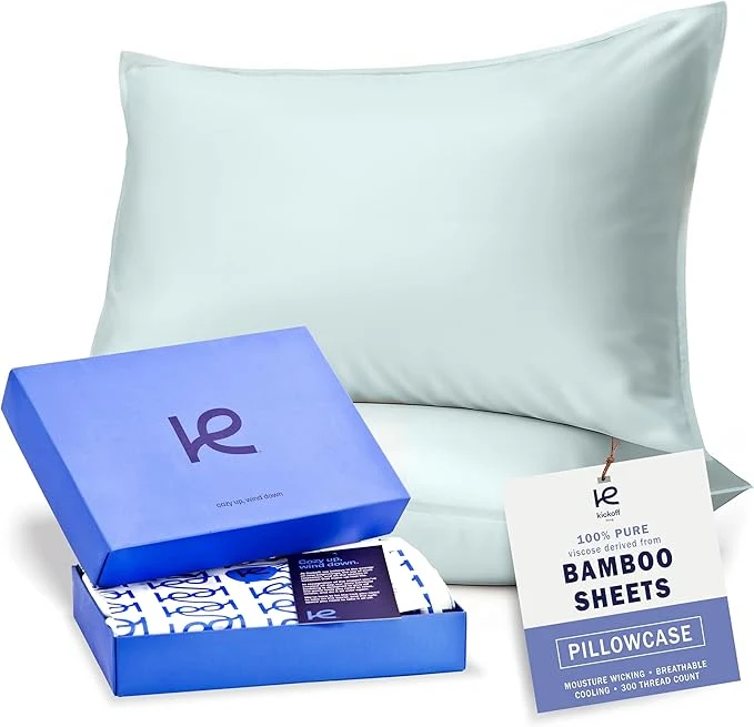 Reusable Kickoff Viscose Bamboo Pillowcase Organic Hidden Zippered Viscose Bamboo Sophisticated