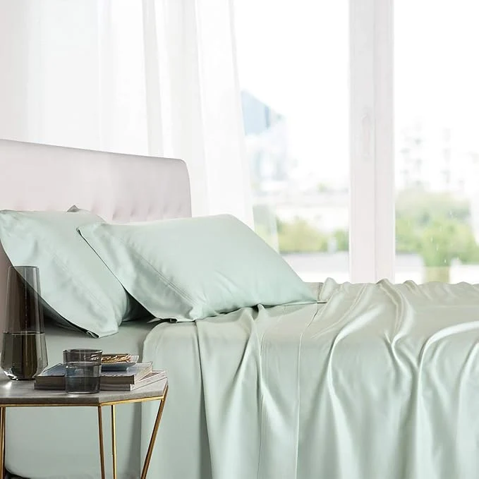 Solid Royal Hotel Bedding Natural Viscose Made from Bamboo Sheets Soft Cooling Comfortable