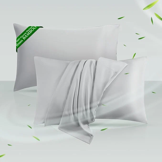 Exclusive Cooling Pillowcases Standard Size Set of 2 Viscose Derived from Bamboo High-End