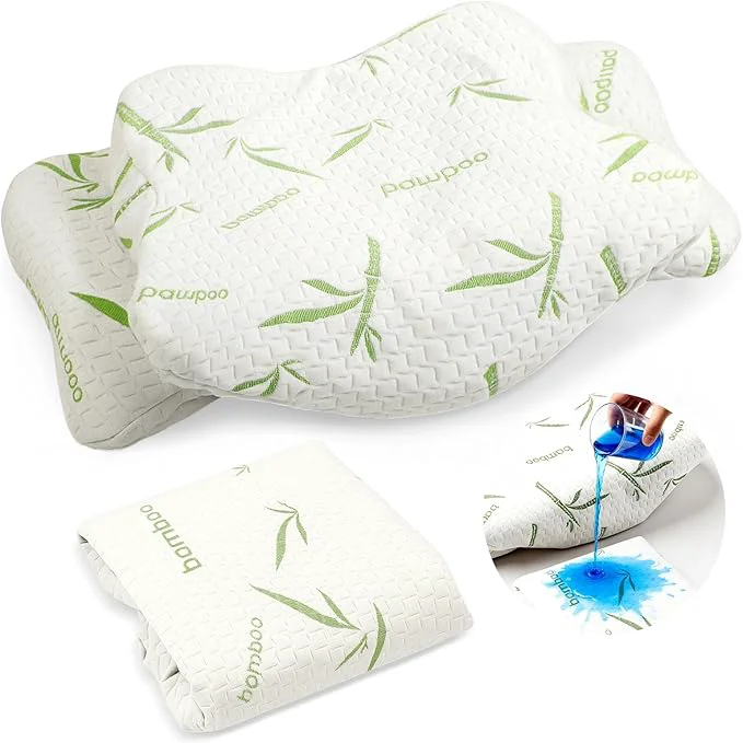 Responsible Hahafelt Cooling Cervical Pillowcase Waterproof Bamboo Neck Pillow Case Authentic
