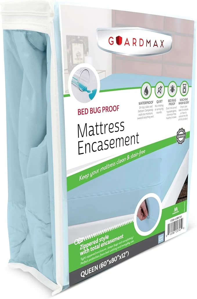 Recyclable Guardmax Jersey Knitted Queen Zippered Mattress Encasement Fine Crafted