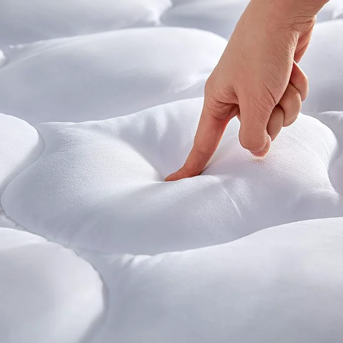 Fine Crafted SLEEP ZONE Quilted Fitted Mattress Pad Cover Cal King Versatile