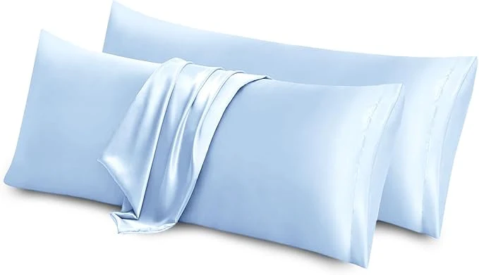 Versatile Aormenzy Satin Body Pillow Cover Set of 2 20×54 Inches Baby Blue Body Pillow Original Design