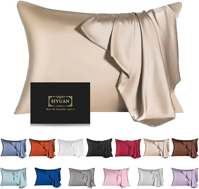 Genuine Mulberry Silk Pillowcase for Hair and Skin Standard Size Cooling Silk Pillow Optimized