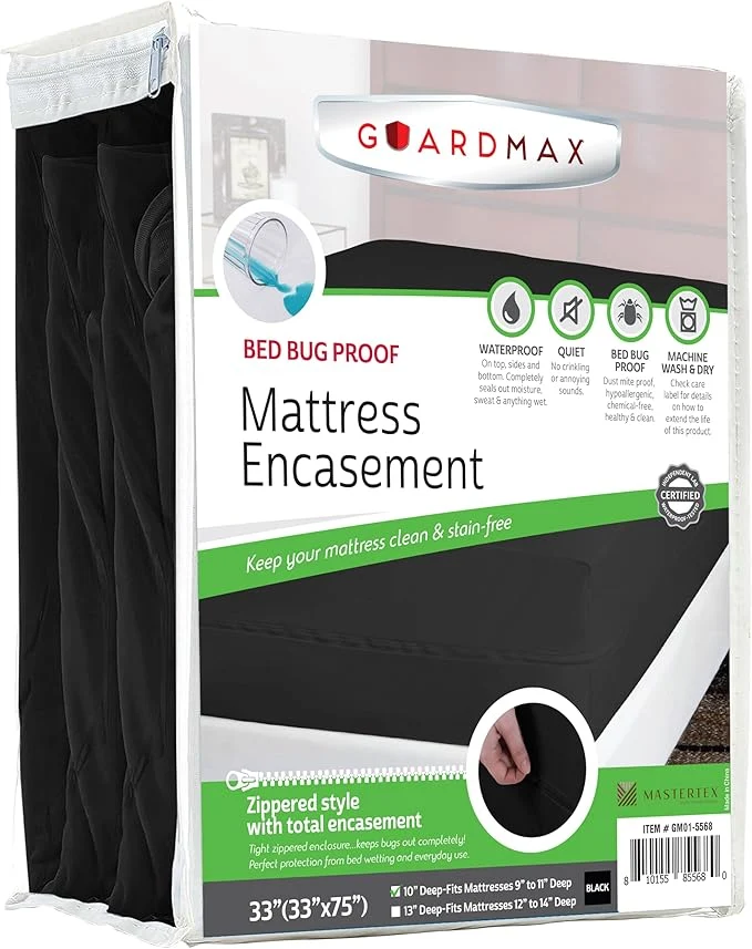 Stylish Guardmax Jersey Knitted Cot Size Zippered Mattress Encasement Proven