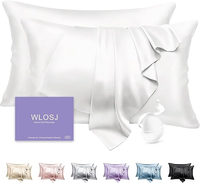 Specialty Silk Pillow Cases 2 Pack King Size Mulberry Silk Pillowcase Set of 2 Recyclable
