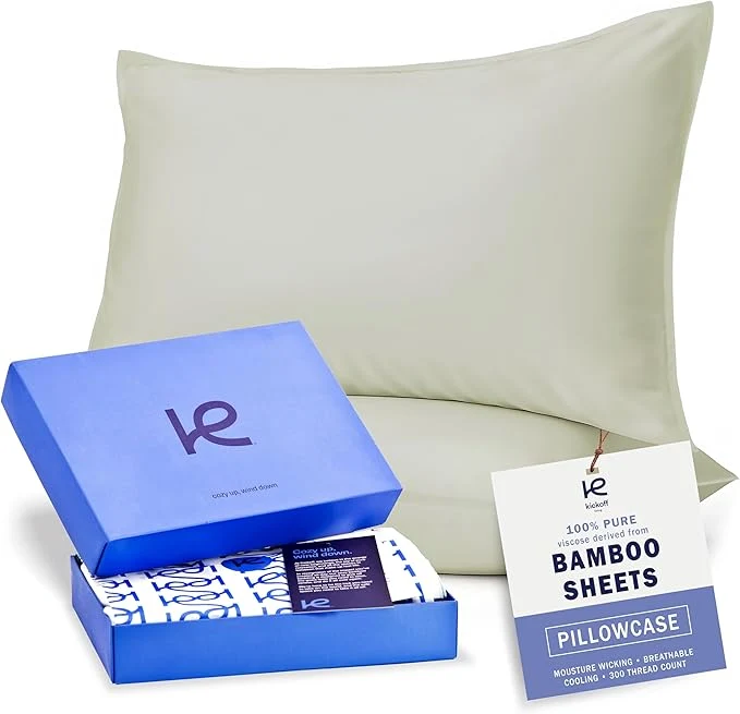 Stylish Kickoff Viscose Bamboo Pillowcase Organic Hidden Zippered Viscose Bamboo Secure