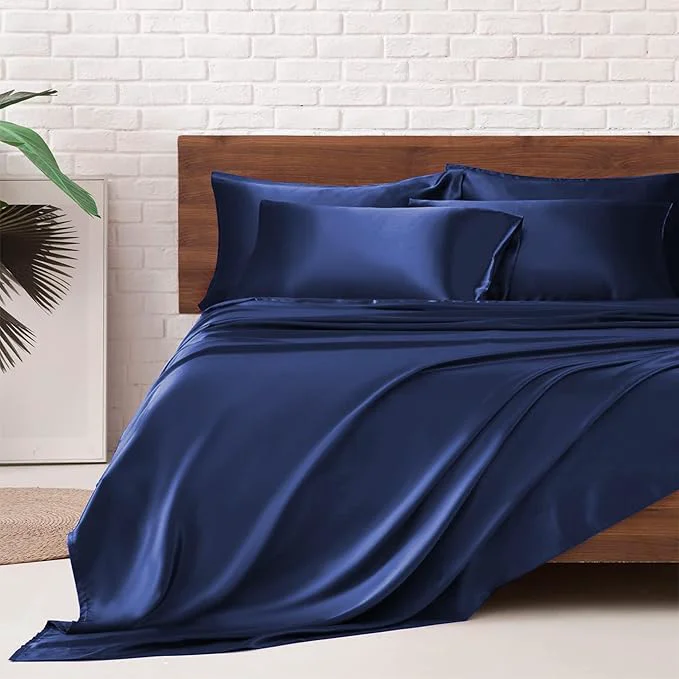 Specialty MR HM Satin Bed Sheets Queen Size Sheets Set Lightweight