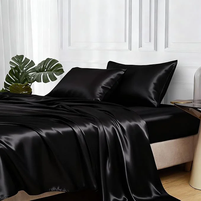Unique MR HM Satin Sheets King Size Optimized