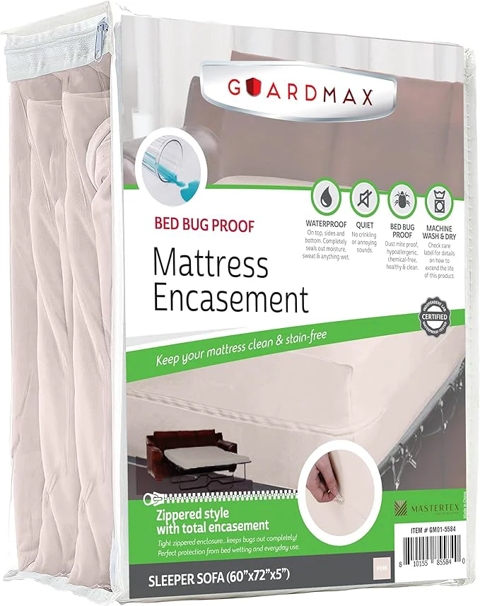 Convenient Guardmax Jersey Knitted Sleeper Sofa Zippered Mattress Encasement Premium