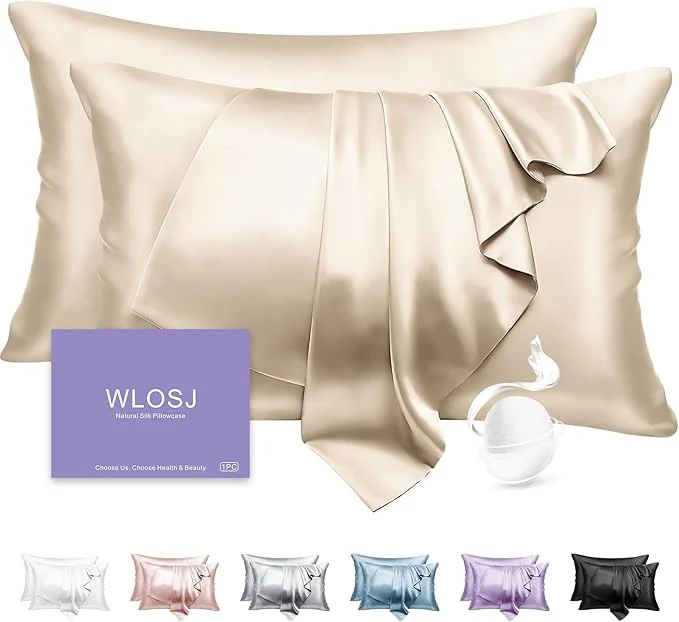 Secure Silk Pillow Cases 2 Pack Standard Size Mulberry Silk Pillowcase Set of 2 Genuine