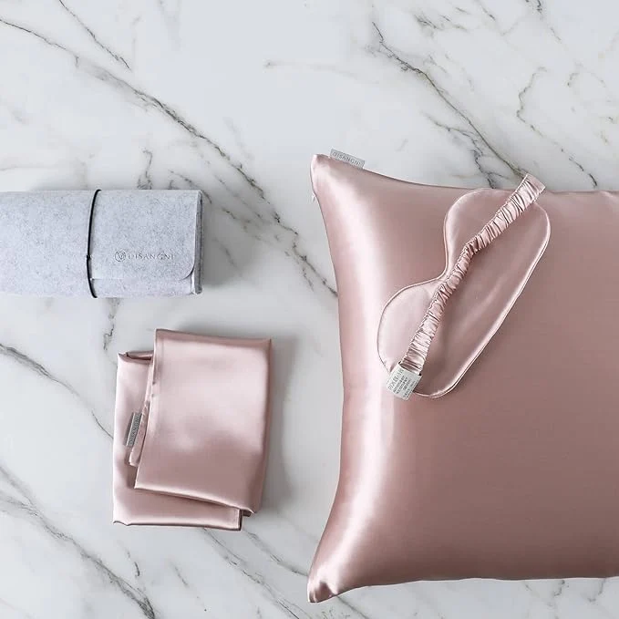 Efficient DISANGNI Silk Indulgence Set Premium 22 Momme Mulberry Silk Pillowcase Eye Versatile