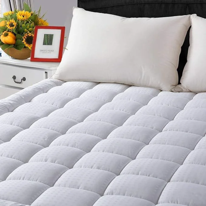Trendy LEISURE TOWN Cotton Mattress Pad King Size Fitted Quilted Mattress Cover Pillow Sustainable
