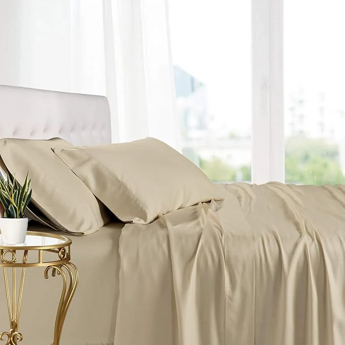 Dependable Royal Hotel Bedding Natural Viscose Made from Bamboo Sheets Soft Cooling Prestigious