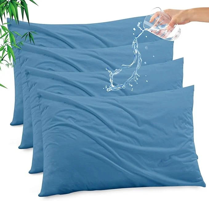 Fashionable Gogreen Bamboo Rayon Waterproof Pillow Protector Breathable Pillow Cover Certified