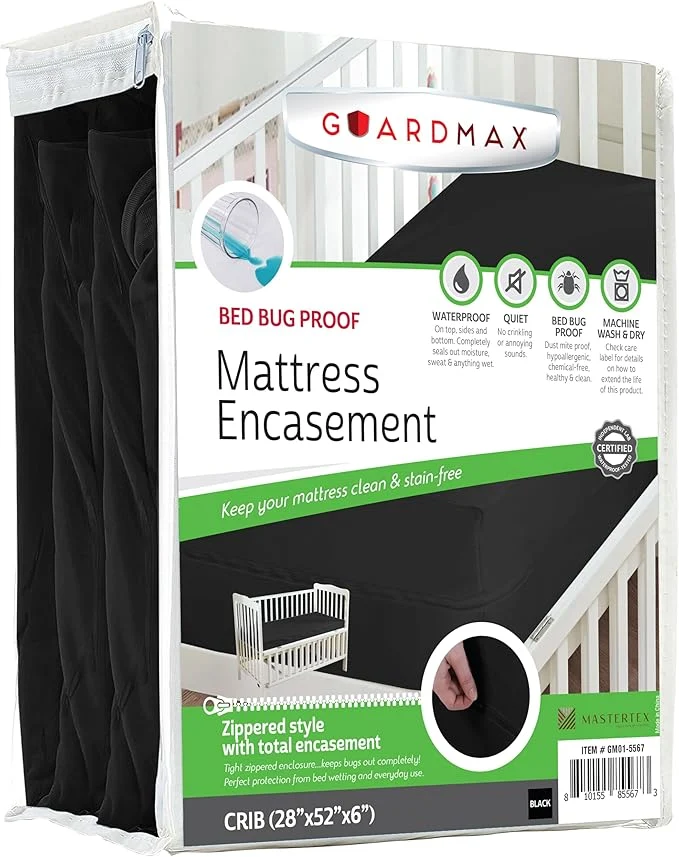 Advanced Guardmax Jersey Knitted Crib Size Zippered Mattress Encasement Lightweight