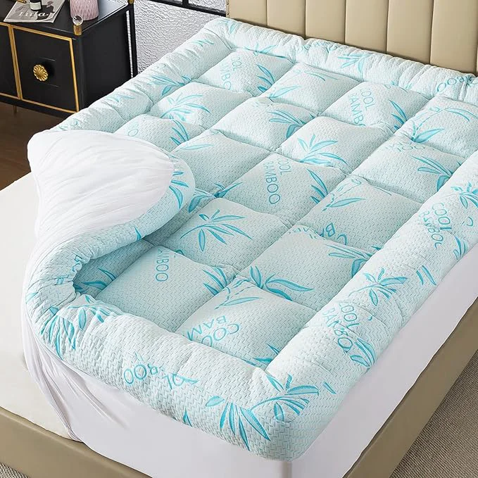 First-Class WhatsBedding 5 Inch Twin Mattress Topper Breathable Bamboo Viscose Air Layer Comfortable
