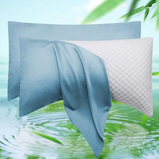 Recyclable Cooling Crescent Pillow Cases Queen Size Set of 2 Superior