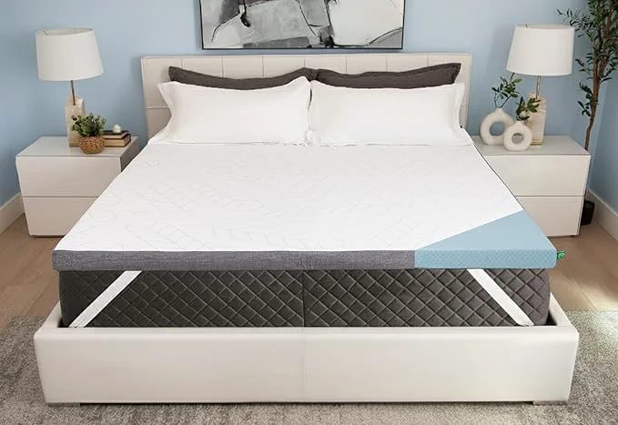 Safe Sleepyhead King 3 Inch Premium Gel Mattress Topper – Cooling Gel Memory Foam Green