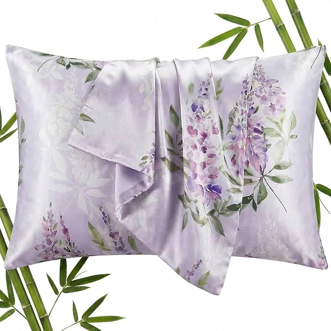High-Grade YIYEA Viscose Derived from Bamboo Pillow Cases Set of 2 600 Thread Count Consistent