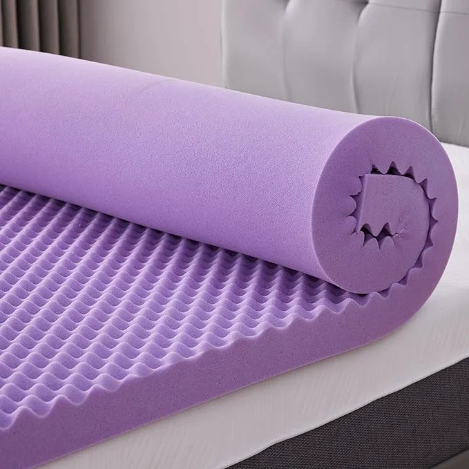 Sustainable SINWEEK 1.5 Inch Egg Crate Memory Foam Mattress Topper Twin XL Twin Extra Long Casual