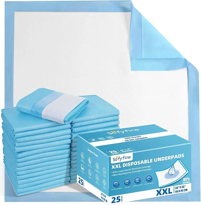 Authentic SOFYFINE Extra Large Chucks 36 x36 Disposable XXL Heavy Duty Absorbent Elderly Crafted