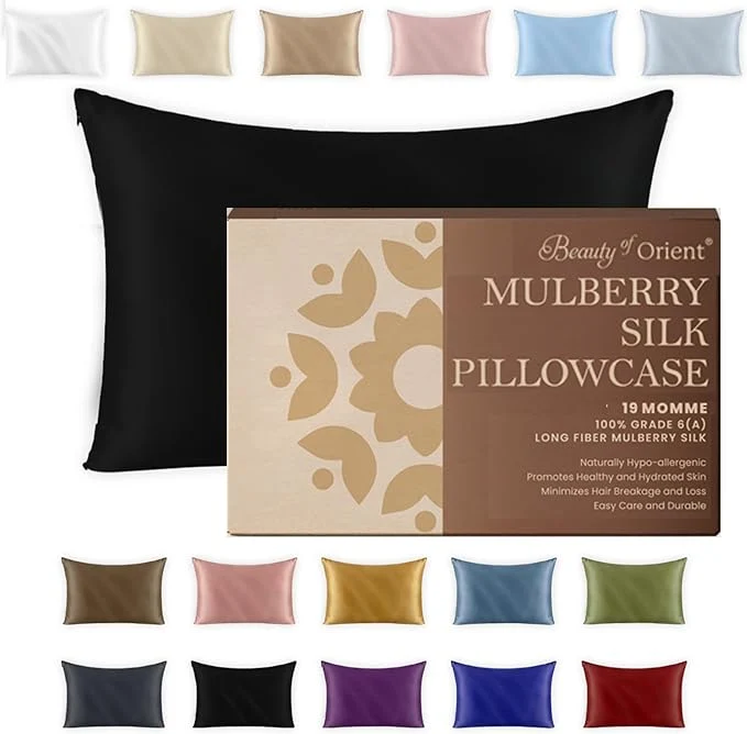 Easy-to-Use 19 Momme Premium Mulberry Black Silk Pillowcase Innovative